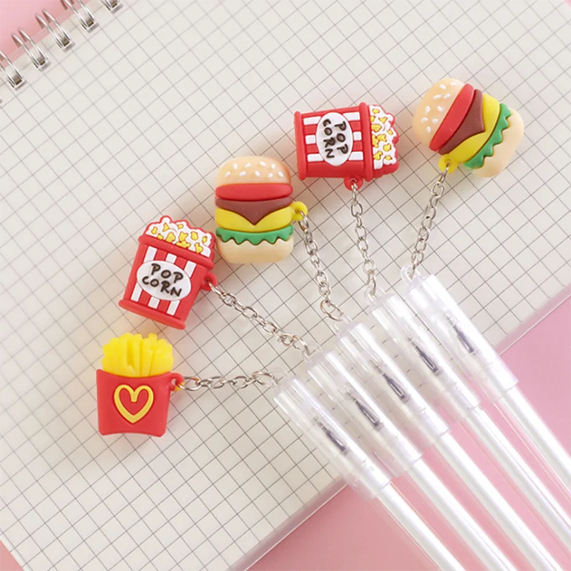 Цветная ed фри бургер гелевая ручка для офиса Канцтовары школы цветные черные и