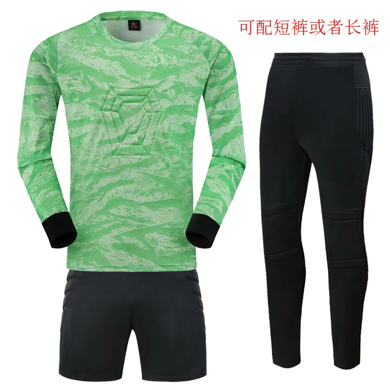 

2020 New Style Long-sleeved Football Suit Men Gatekeepers Service Quick-Dry Sports Clothing Gantry Service Compatible Shorts Tro