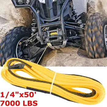 

7000lbs Car Emergency Trailer Belt Vehicle Winch Cable Synthetic SUV ATV UTV and 4WD Car Recovery Replacement Towing Rope Outdoo