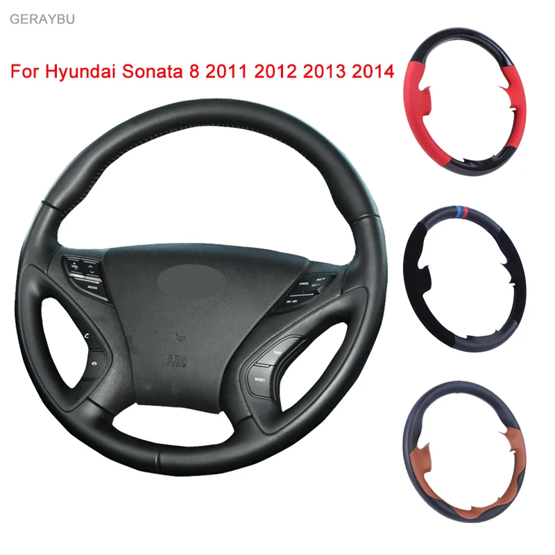 Geraybu Custom Diy Original Black Artificial Leather Handsewn Car