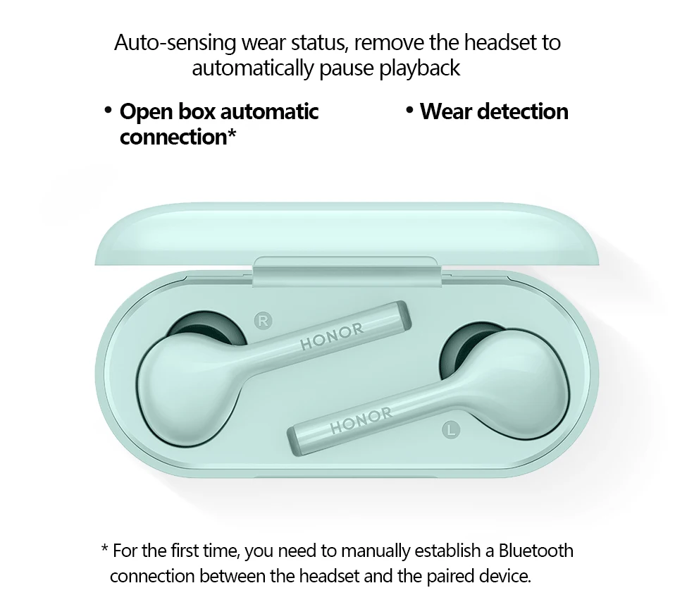 Honor Flypods Lite Молодежная версия TWS беспроводные наушники Bluetooth 4,2 с микрофоном IP54 Водонепроницаемый чехол для зарядки