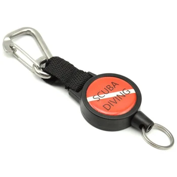 

Scuba Diving Lanyard Stainless Steel Retractor Cameras Dive Lights Holder Accessories
