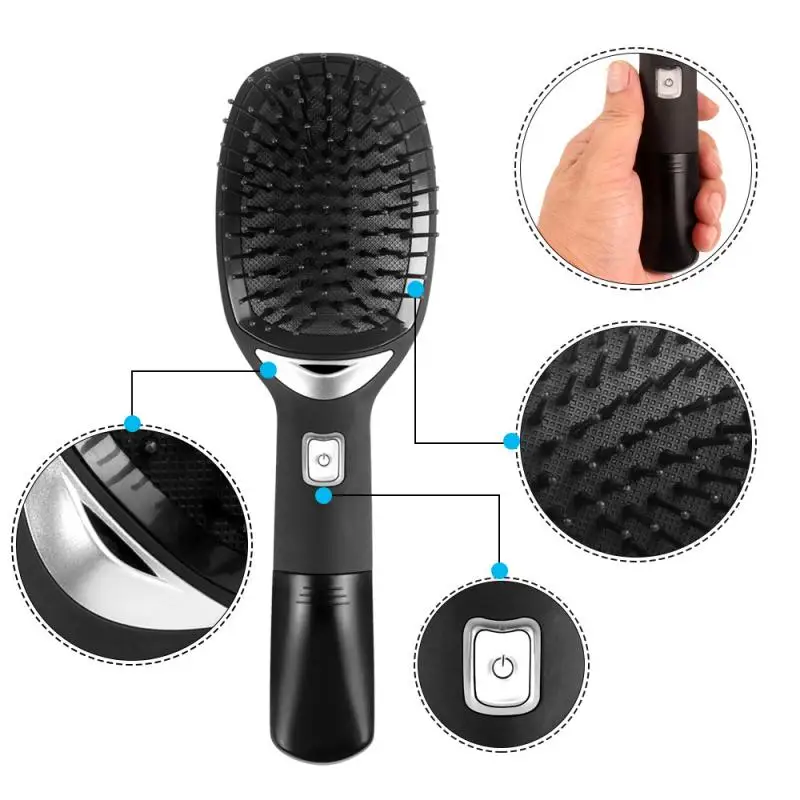 

1pcs Negative Ion Comb Hair Massage Comb Portable Electric Anti-Static Comb Hair Brush Custom Styling Scalp Massage Comb Gifts