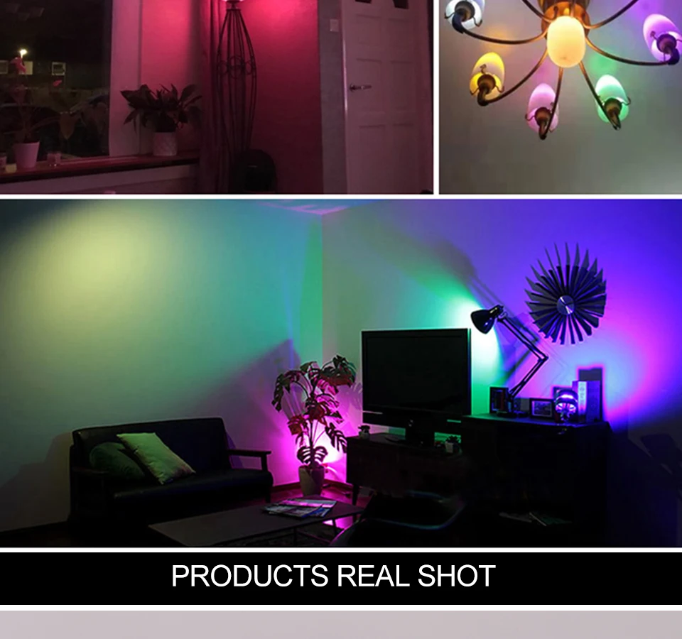 FOXGBF E27 RGBW LED Bulb Lights 4W 10W 15W 110V 220V Lampada Changeable Colorful RGB LED Lamp With IR Remote Control (5)