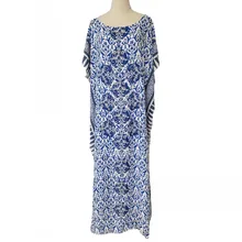 

Large Size Loose Bat Sleeve African Long Skirt Round Neck Print Sexy Ladies Robe 2022 Spring African Womens Casual Wear Vestidos