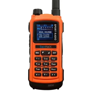 

SENHAIX GP8800 SPORT RADIO Walkie Talkie PTT Bluetooth Program Waterproof TPU LED Glare Intercom Transceiver 8800