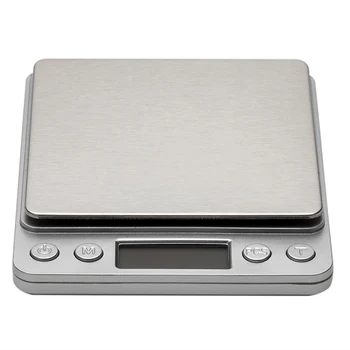 

3KG/0.1g Small Jewelry Electronic Scale High Precision Two Pallets（I3000) Silver TP899