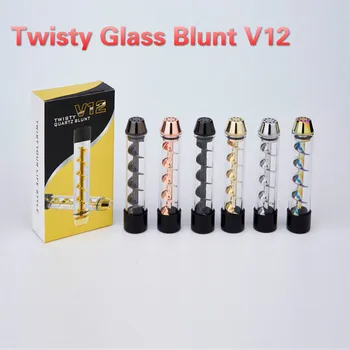 

Twisty Glass Blunt V12 smoking pipe dry herb herbal vape vaporizer pen starter kit smoke cigarette filter VS 7pipe Twisty Glass
