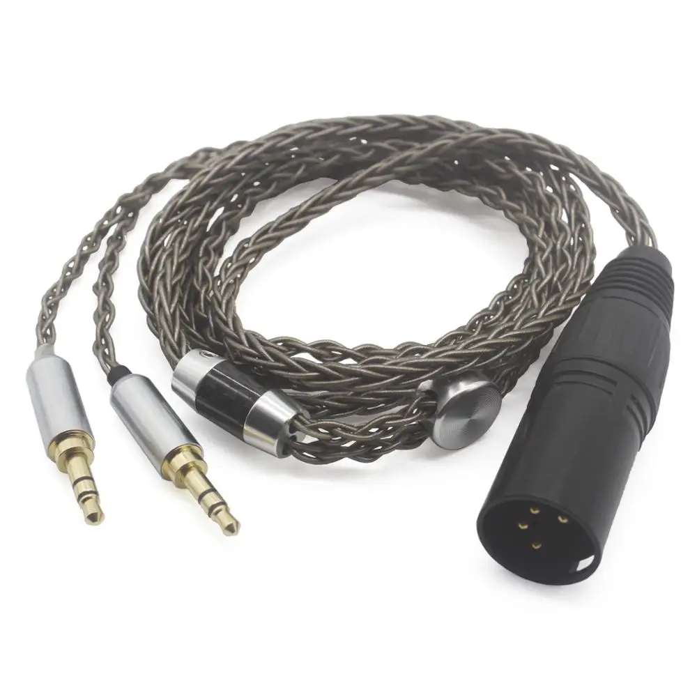 Youkamoo 4 Pin зарядный кабель с разъемом папа HE4XX HE-400i наушники Плетеный посеребренный