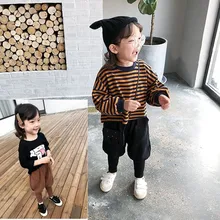 Мужские и женские брюки для детей повседневные брюки модные брюки 19 осенняя одежда стиль детской одежды для детей от 3 до 8 лет