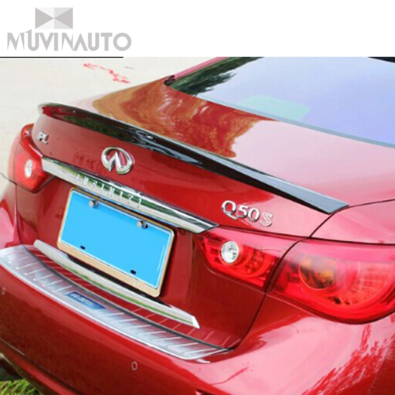 Углерода молния сзади для Infiniti Q50 Q50S карбоновый спойлер Q50 углеродного волокна Backprint спойлер из углеродного волокна