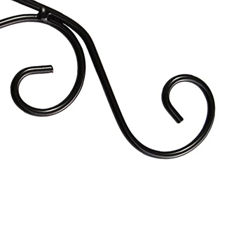 TOP!-Flower Plants Pot Hooks for Lanterns,Planters,Hanging Bird Feeders,Wind Chimes,Ornaments(4 Pcs Black