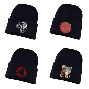 

anime The Seven Deadly Sins Knitted hat Cosplay hat Unisex Print Adult Casual Cotton hat teenagers winter Knitted Cap