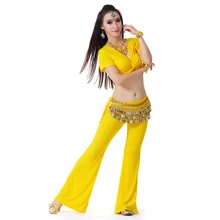 3 шт./компл. карнавальный костюм брюки для танца живота костюм для танца живота набор Цыганская юбка# DP0055