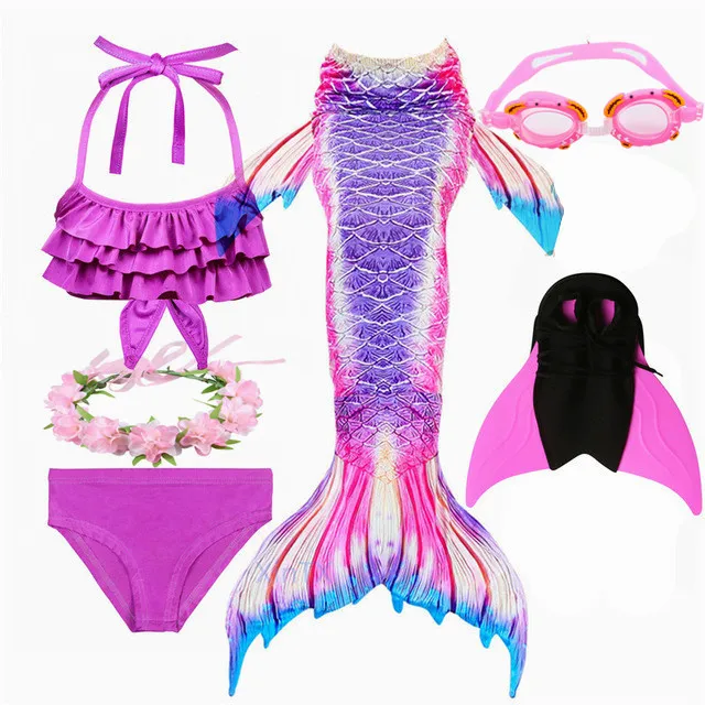 4pcs-Set-Girls-Swimaid-Tails-with-Flipper-Children-Ariel-Bathing-Suit-Swimmable-Mermaid-Tail-Costume.jpg_640x640 (2)_副本