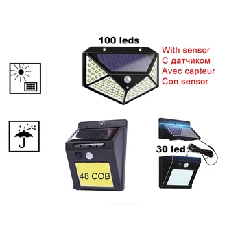 

LED Solar Light Powered LED Solar Lamp Panel LED Motion Sensor IP65 Human Body Induction Outdoor Lighting Garden ABS Wall Lamp i