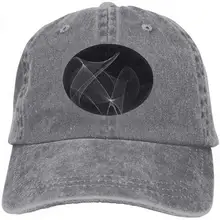 Мытые окрашенные шляпы бейсболки Регулируемые черные белые сетки волна Фон красивый черный белый сетка серый