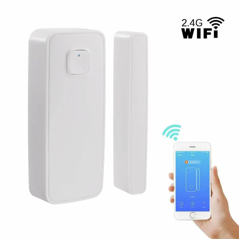 1 комплект WiFi умный дверной оконный датчик умный датчик сигнализации без концентратора требуется Перезаряжаемый для IFTTT/Alexa/Google домашняя система - Цвет: no battery