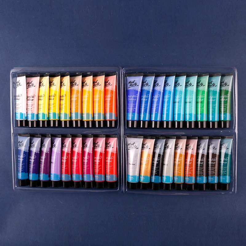 Mont Marte 48 Colors Professional Acrylic Paints 36ml Tubes Drawing  Painting Pigment Hand-painted Wall Paint For Artist Diy - Acrylic Paints -  AliExpress