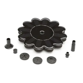 

Solar Power Water Fountain Pump Kit for Pool Garden Pond Watering Submersible Round Fountain Pump with Nozzles