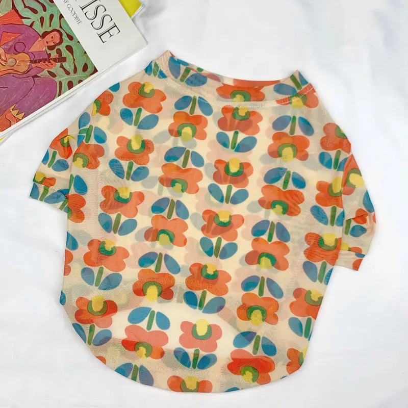 Милая Одежда для собак, дышащий сетчатый летний охлаждающий жилет для животных для французских бульдогов, Тедди, Keji Bomei, маленьких средних щенков
