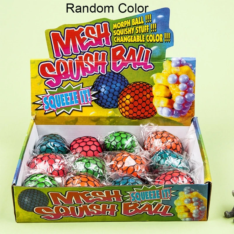 Squeeze Ball for Kids Adults Interactive Playsets Kits Squishy Mesh Toy Anxiety Relief 2inch Grape 1Pc | Игрушки и хобби