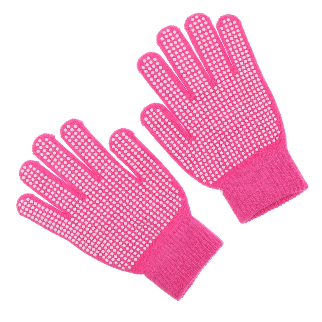 Тканые Верховая езда прыщей защитные перчатки для конного спорта Верховая езда оборудование аксессуары - Цвет: Pink