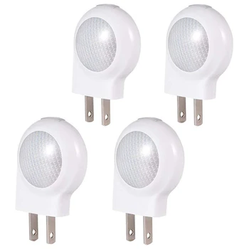 

Led Motion Sensor Night Lights Dusk-To-Dawn Sensor, Bedroom, Bathroom, Kitchen, Hallway, Stairs, Energy Efficient, Compact,4-Pac