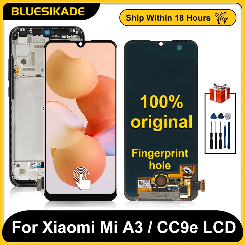 ЖК-дисплей 6 09 ''для Xiaomi Mi CC9E M1906F9SH сенсорный экран в сборе для A3 запасные части