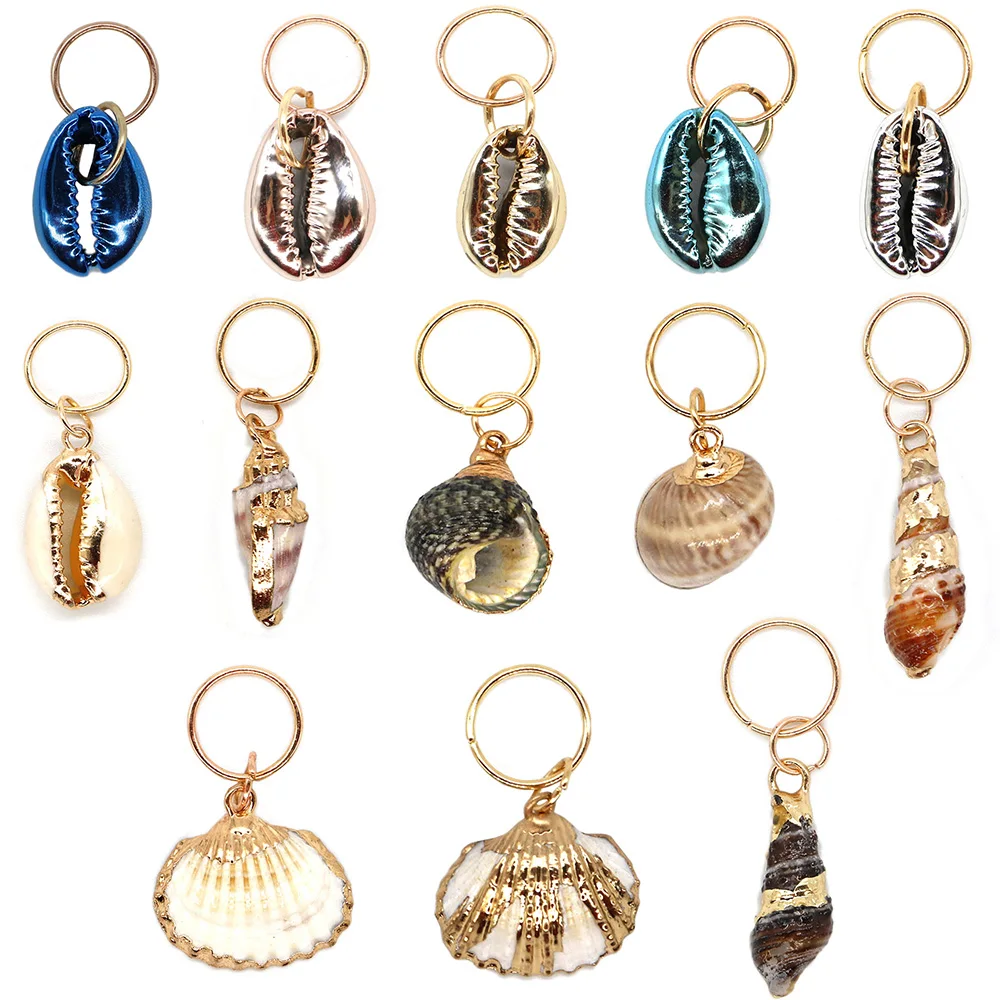 On Sale Hair-Rings Braid Jewelry Microlink-Tube Charms Spiral for Black Women Metal Shells 13-16pcs-Color OMZl7KVjn