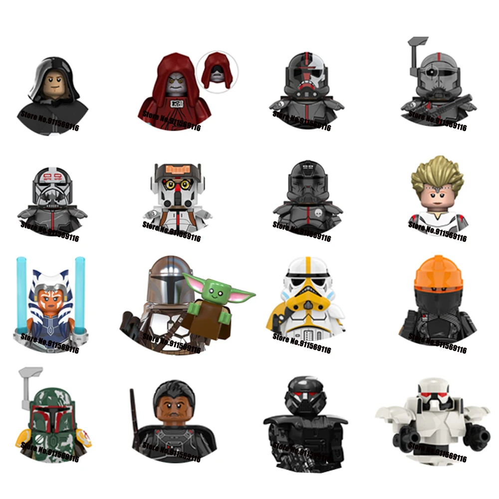 Brand Disney Building Blocks 501st Clone Boba Fett Troopers Palpatine Yoda Fennec Shand Tarkin Obi-Wan Kenobi Bricks Figure Toys