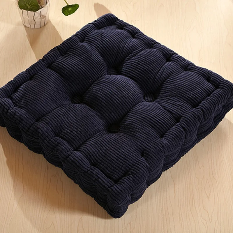 Утолщенная Подушка corncob tatami, подушка для офисного стула, подушка для дивана, тканевая Подушка для стула, подушка для автомобильного сиденья - Цвет: Черный