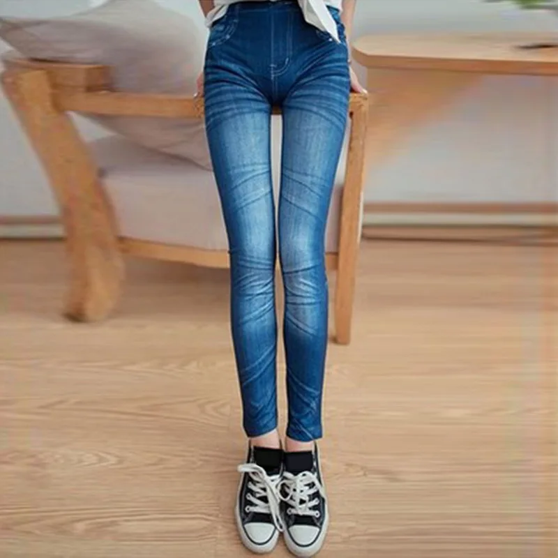 Puimentiua новые узкие женские джинсы стрейч джинсовые брюки Имитация тела ковбой зауженная, с высокой талией обтягивающие леггинсы женские фитнес
