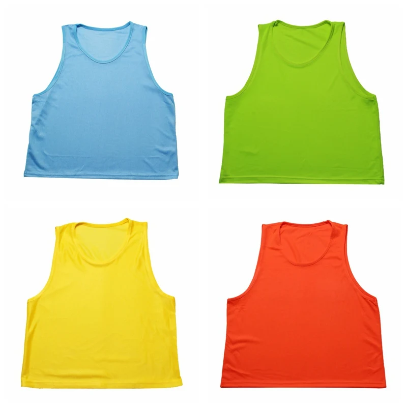 Детский многоцветный футбольный жилет без рукавов дышащая тренировочная футбольная безрукавка удобные командные рубашки Лидер продаж
