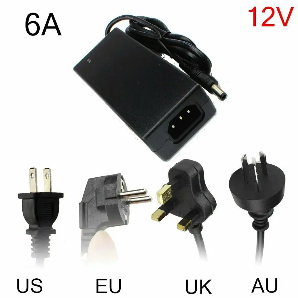 DC 12V 1A/2A/3A/5A/6A/8A/10A светодиодный адаптер питания зарядное устройство Трансформатор Адаптер светодиодной ленты