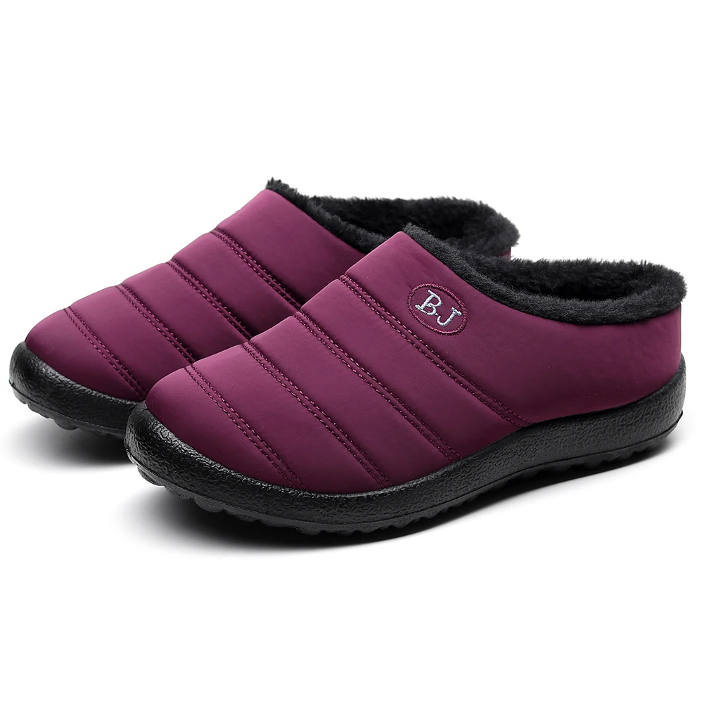 

2019 Autumn And Winter New Cotton Shoes Women'S Home Slippers Thick Plush Non-Slip Boots Large Size Waterproof Cotton Shoes