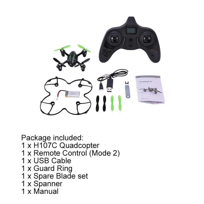 Hubsan H107C X4 720P HD камера 2,4G 4CH RC Квадрокоптер вертолет Дрон RTF со светодиодный подсветкой дистанционное управление игрушки черный Mode2