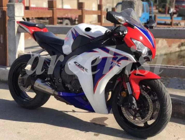Литья под давлением) ABS Полный комплект обтекателя пригодный для Honda CBR1000RR 08-11 2008 2009 2010 2011 CBR1000 Обтекатели красного и синего цвета, высокая отключающая способность