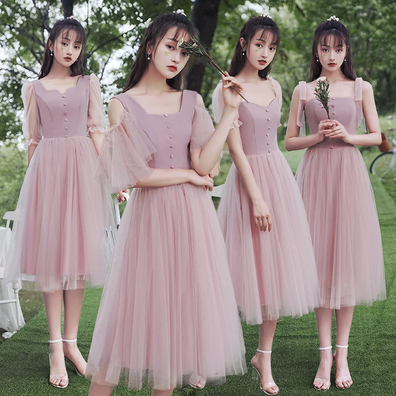 Bridesmaids Dress Illusion A-Line Luxury Strapless Spaghetti Straps Lace Tulle Vintage Floor-Length Lady Wedding Party Gown E120 Bridesmaids Dress Illusion A-Line Luxury Strapless Spaghetti Straps Lace Tulle Vintage Floor-Length Lady Wedding Party Gown E120