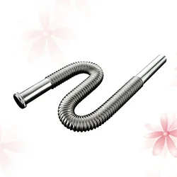 Stainless Steel Wash Basin Pipe Plumbing Kitchen Sewer Pipe Flexible Bathroom Sink Drains Downcomer Hose Waste Pipe Silver