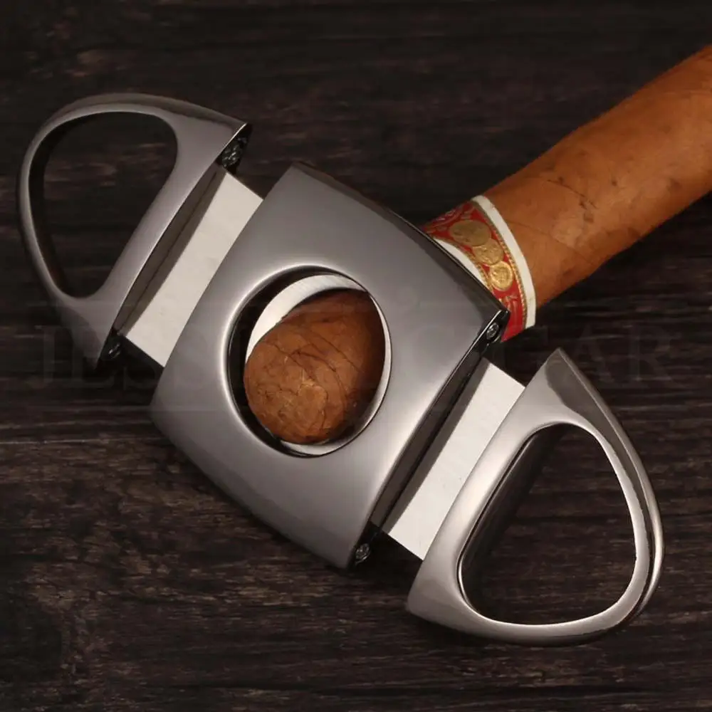 Кусачки COHIBA металлический Карманный Каттер для сигар острое лезвие из нержавеющей стали сигары срезанные портативные уличные Роскошные Zigarren приспособления для резки