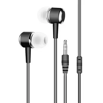 

In-line Crystal line Stereo Bass Headphone In-Ear 3.5MM Wired Earphones Metal HIFI Earpiece With MIC For Xiaomi Samsung Huawei