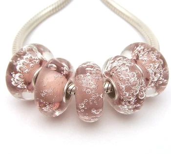

JGWGT 912 5X 100% Authenticity S925 Sterling Silver Beads Murano Glass beads Fit European Charms Bracelet diy jewelry Lampwork