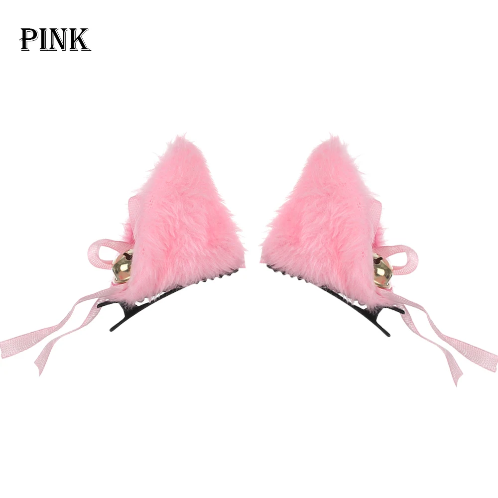 1Pair Hair clip-P Горячая Распродажа маскарадный костюм Лисичка плюшевая повязка для волос обруч для женщин и девочек модные кошачьи заколки «кошачьи ушки» повязки на голову аксессуары для волос ручной работы - Цвет: 1Pair Hair clip-P