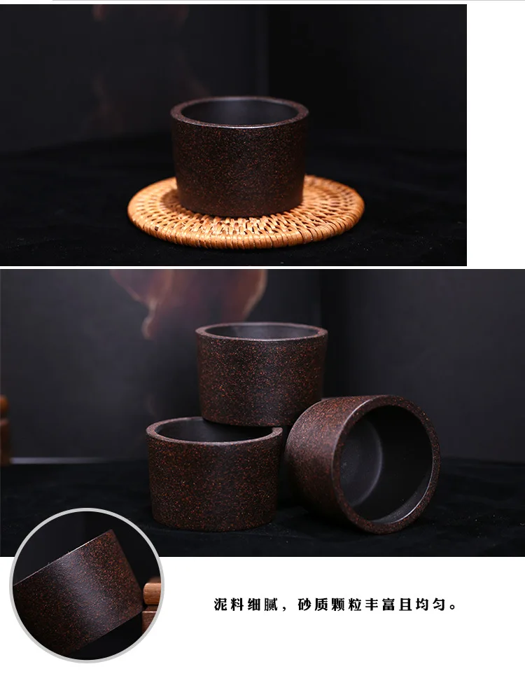 Yixing Cup Black Red Clay Handmade Small Master Cup Manufacturers Tea Cup Set Wholesale Yixing Tea Bowl Thick Black