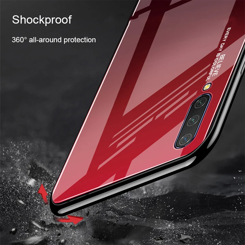 Чехол из закаленного стекла для Xiaomi mi 9 Lite, чехол mi 9 Pro 5G, роскошный градиентный чехол, мягкая рамка, бампер для Xiaomi mi 9 Lite, чехол