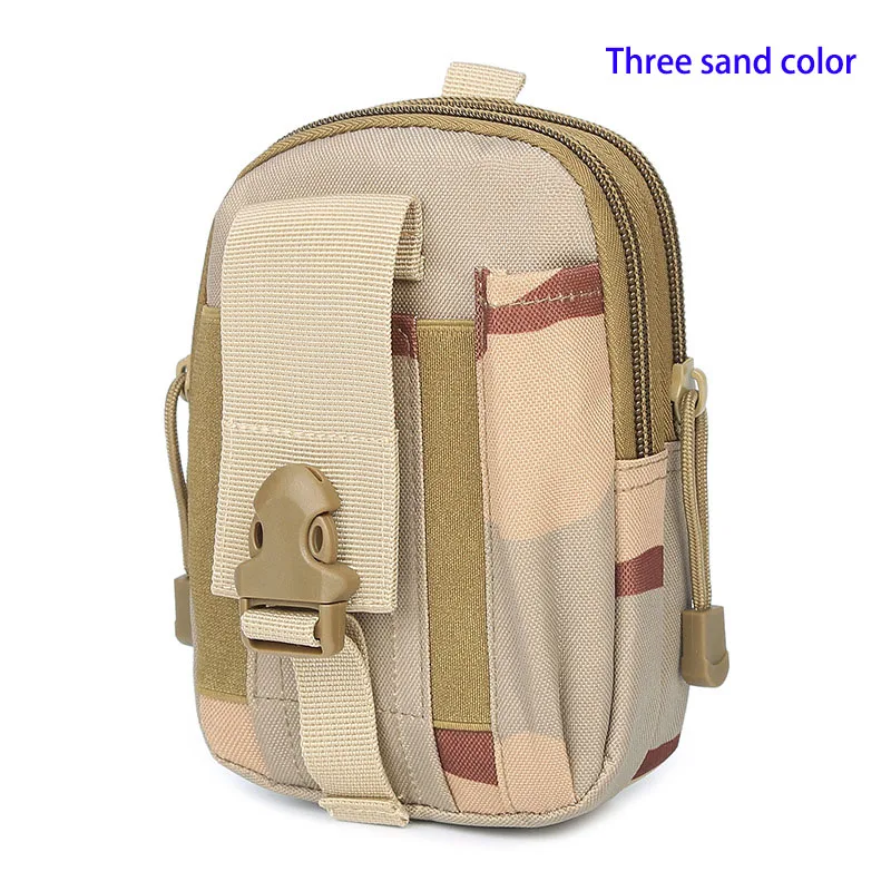 Three sand color Многофункциональный армейский вентилятор Тактический поясной Спорт на открытом воздухе мобильный телефон поясной подвесная сумка для мужчин носить поясной - Цвет: Three sand color