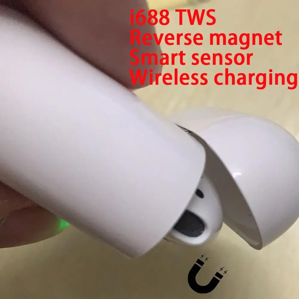 i688 tws Rebound magnetic earphones Smart sensor 1:1 Wireless Earphone 8D Super Bass PK i9000tws W1 H1 Chip pk i1000 i2000 tws