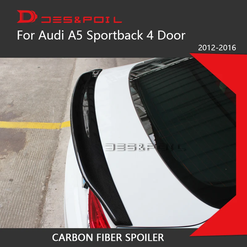 Для Audi A5 Sportback спойлер из углеволокна Carater-e стиль Багажник губы Bootlid 4 двери 2012
