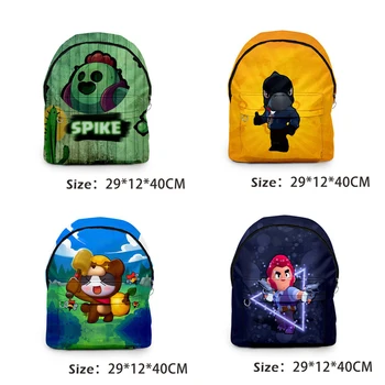 

Star Crow Brawl Game Cartoon Heroes School Bag Figure Model Spike Shelly Leon PRIMO MORTIS Birthday Gifts for Boys Girls Kids